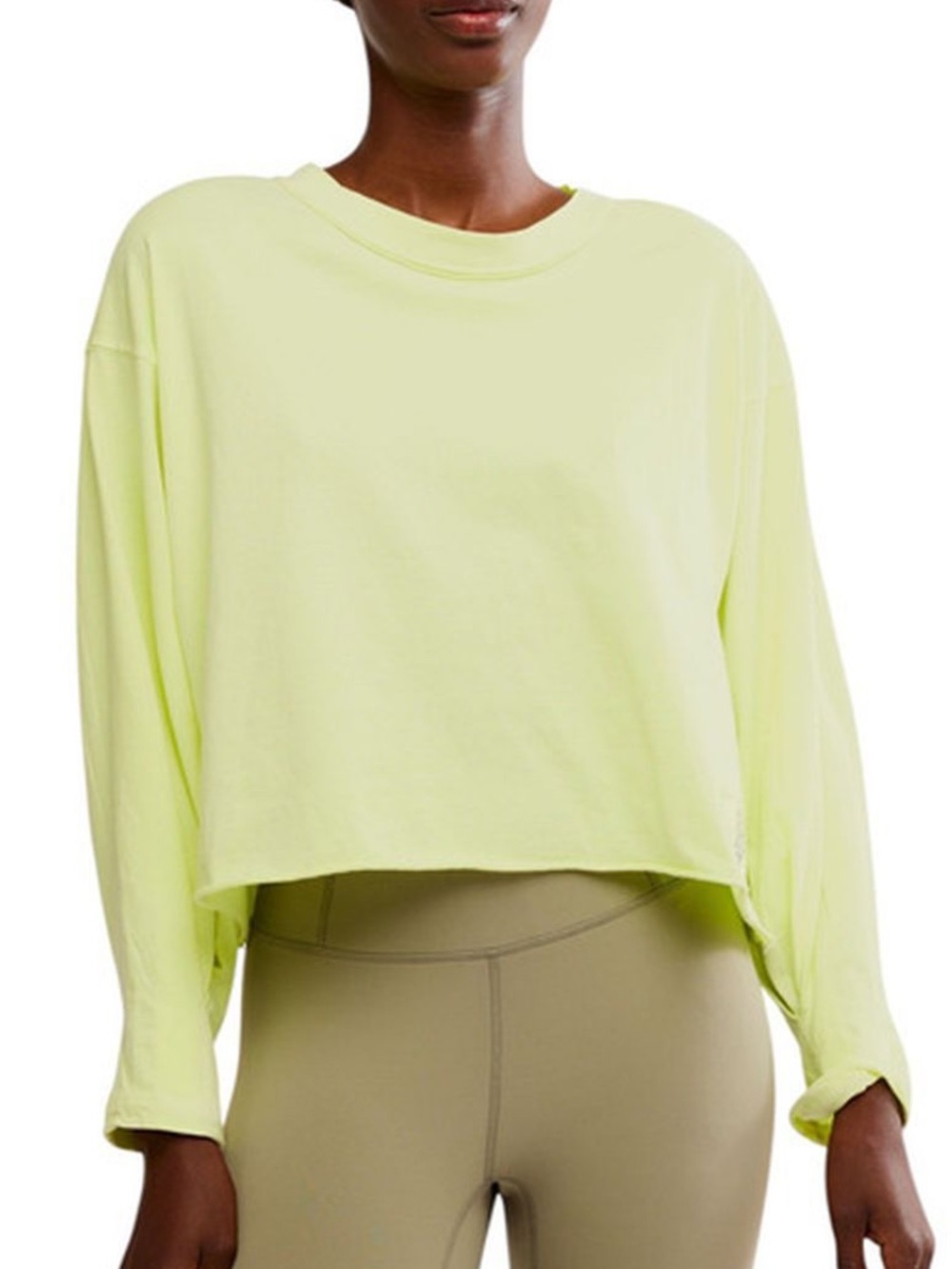 Free People Movement Inspire Layer Shirt Long Sleeve Sour Citrus Women’s Medium